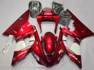 2000-2001 Yamaha YZF 1000 R1 Motorcycle Fairings - Red White Silver Australia
