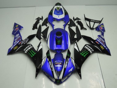 2004-2006 Yamaha YZF 1000 R1 Motorcycle Fairings - Blue White Black Green Monster Energy Australia
