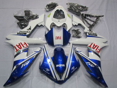 2004-2006 Yamaha YZF 1000 R1 Motorcycle Fairings - White Blue Red Fiat Motul Australia