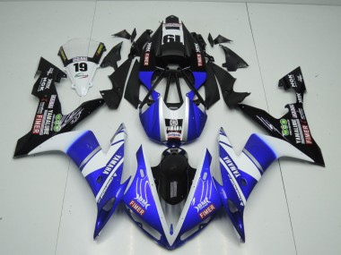 2004-2006 Yamaha YZF 1000 R1 Motorcycle Fairings - Blue White Black Fimer Yamalube Australia