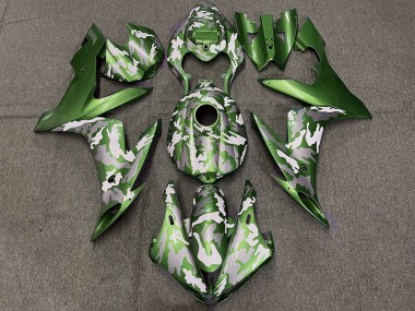 2004-2006 Yamaha YZF 1000 R1 Motorcycle Fairings - Green White Grey Camouflage Australia