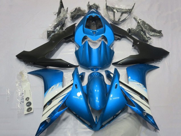 2004-2006 Yamaha YZF 1000 R1 Motorcycle Fairings - Light Blue White Matte Black Australia