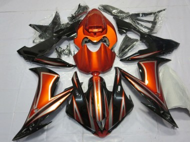 2004-2006 Yamaha YZF 1000 R1 Motorcycle Fairings - Orange Glossy Black Australia