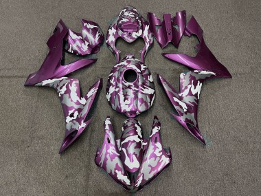 2004-2006 Yamaha YZF 1000 R1 Motorcycle Fairings - Light Purple White Grey Camouflage Australia