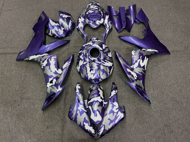 2004-2006 Yamaha YZF 1000 R1 Motorcycle Fairings - Purple White Grey Camouflage Australia