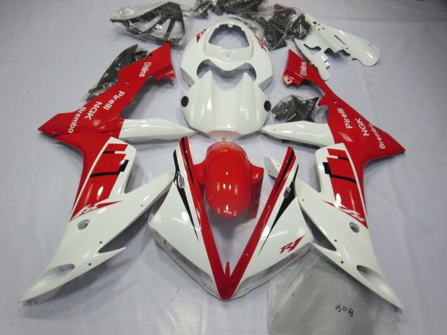 2004-2006 Yamaha YZF 1000 R1 Motorcycle Fairing - White Red Black Australia