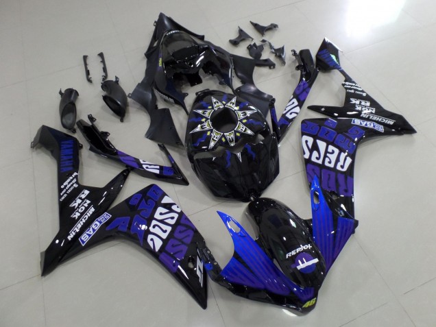 2007-2008 Yamaha YZF 1000 R1 Motorcycle Fairings - Black Blue Purple White Rossi Australia
