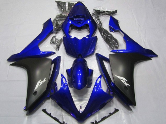 2007-2008 Yamaha YZF 1000 R1 Motorcycle Fairings - Blue Matte Black Australia