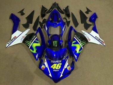 2007-2008 Yamaha YZF 1000 R1 Motorcycle Fairings - Blue White Black Green MoviStar Monster ENEOS Australia