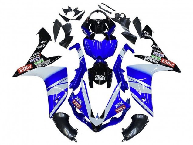2007-2008 Yamaha YZF 1000 R1 Motorcycle Fairings - Blue White Black Volvo Fimer Yamalube Australia