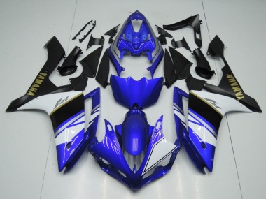 2007-2008 Yamaha YZF 1000 R1 Motorcycle Fairings - Blue White Black Gold Decal Australia