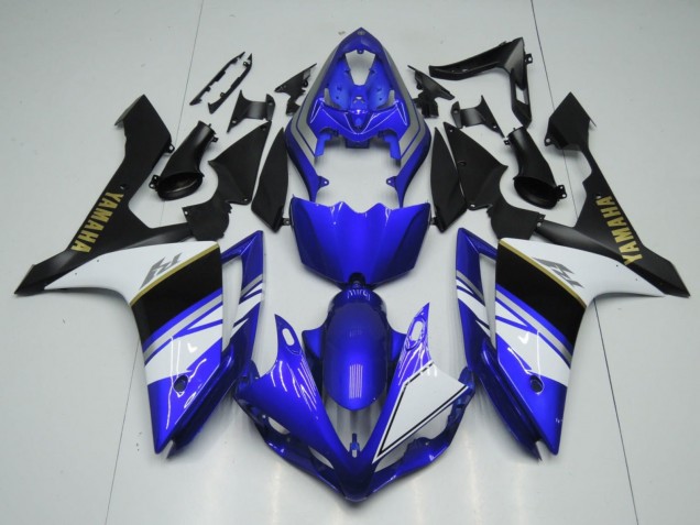 2007-2008 Yamaha YZF 1000 R1 Motorcycle Fairings - Blue White Black Gold Decal Australia
