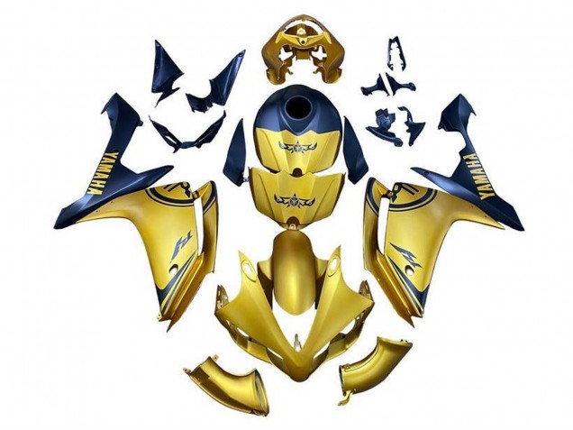 2007-2008 Yamaha YZF 1000 R1 Motorcycle Fairings - Gold Blue Australia