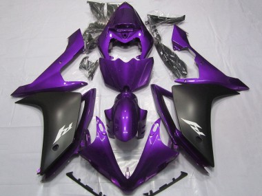 2007-2008 Yamaha YZF 1000 R1 Motorcycle Fairings - Purple Matte Black Australia