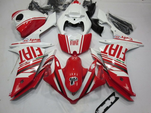 2007-2008 Yamaha YZF 1000 R1 Motorcycle Fairings - White Red Fiat Australia