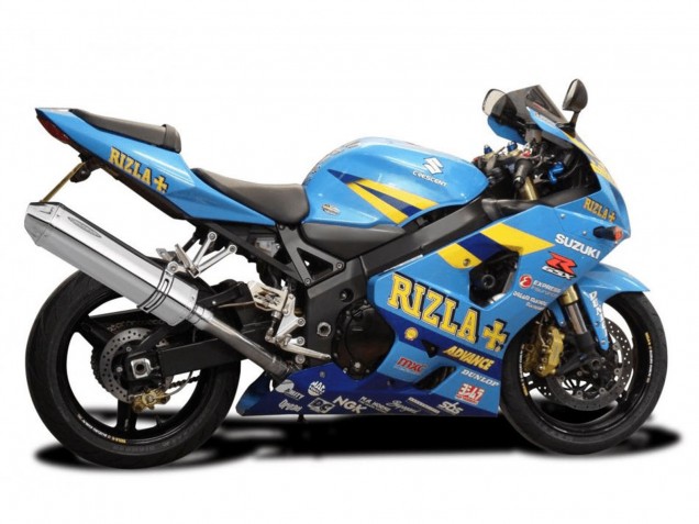 2004-2005 Suzuki GSXR 600 / GSXR 750 Motorcycle Fairings - Light Blue Yellow Rizla Motul Australia