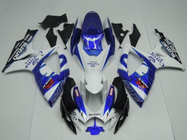 2006-2007 Suzuki GSXR 600 / GSXR 750 Motorcycle Fairings - White Blue Black Corona Extra Motul Australia