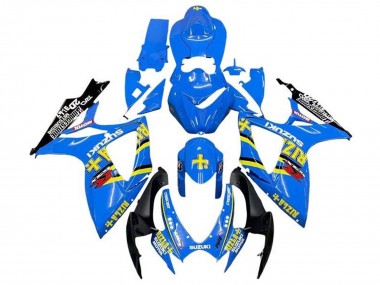 2006-2007 Suzuki GSXR 600 / GSXR 750 Motorcycle Fairings - Blue Yellow Black Rizla Australia