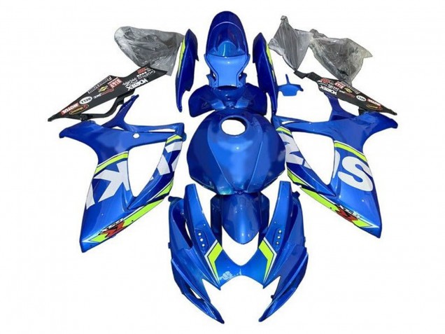 2006-2007 Suzuki GSXR 600 / GSXR 750 Motorcycle Fairings - Blue White Green Australia