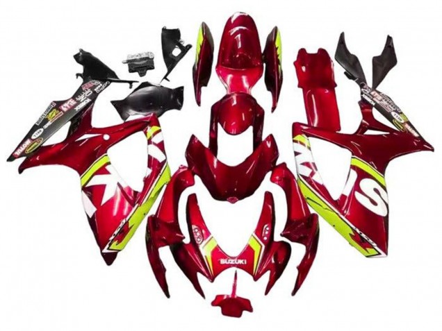 2006-2007 Suzuki GSXR 600 / GSXR 750 Motorcycle Fairings - Red Yellow White Black Australia