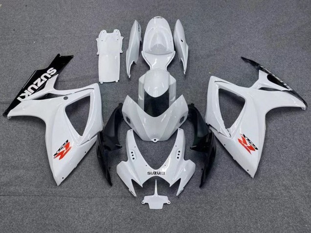 2006-2007 Suzuki GSXR 600 / GSXR 750 Motorcycle Fairings - White Black Red Australia