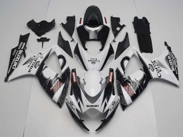 2006-2007 Suzuki GSXR 600 / GSXR 750 Motorcycle Fairings - White Black Red Corona Extra Motul Alstare Australia