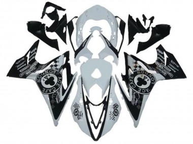 2013-2016 Triumph Daytona 675 Triple Motorcycle Fairings - White Glossy Black Cafe London Australia