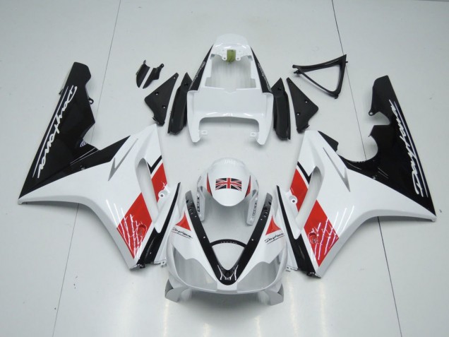2006-2008 Triumph Daytona 675 Triple Motorcycle Fairings - White Red Glossy Black Australia
