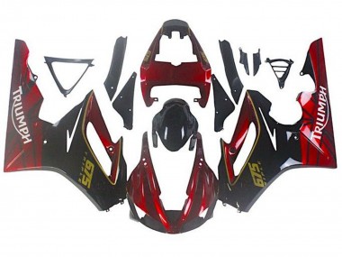 2009-2012 Triumph Daytona 675 Triple Motorcycle Fairings - Red Glossy Black Australia