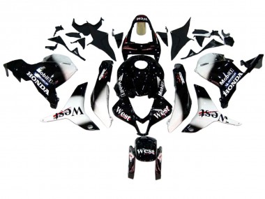2009-2012 Honda CBR600RR Motorcycle Fairings - Glossy Black White West Australia