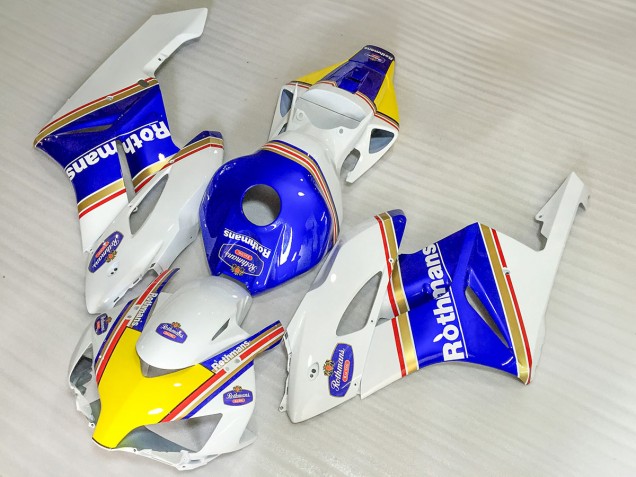 2004-2005 Honda CBR1000RR Motorcycle Fairings - White Blue Yellow Rothmans Australia
