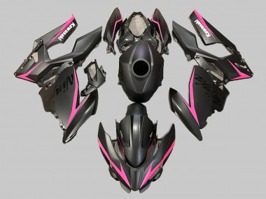 2018-2024 Kawasaki EX400 Motorcycle Fairings - Matte Black Pink Australia