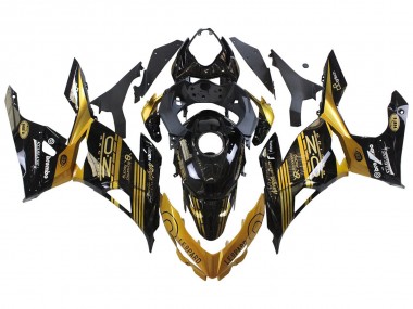 2018-2024 Kawasaki EX400 Motorcycle Fairings - Gold Glossy Black Australia