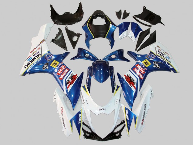 2011-2024 Suzuki GSXR 600/750 Motorcycle Fairings - White Blue Red Yellow Motul Dunlop Australia