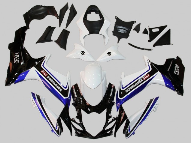 2011-2024 Suzuki GSXR 600/750 Motorcycle Fairings - White Blue Black Alstare Australia