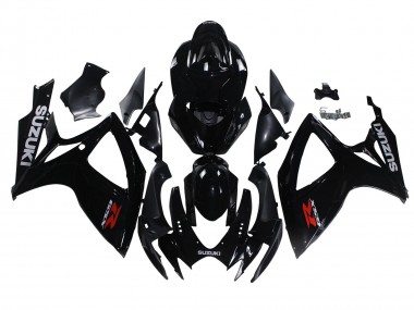 2006-2007 Suzuki GSXR 600/750 Motorcycle Fairings - Glossy Black Australia