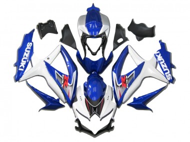 2008-2010 Suzuki GSXR 600/750 Motorcycle Fairing - White Blue Red Australia