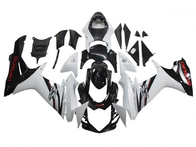 2011-2024 Suzuki GSXR 600/750 Motorcycle Fairings - White Glossy Black Australia