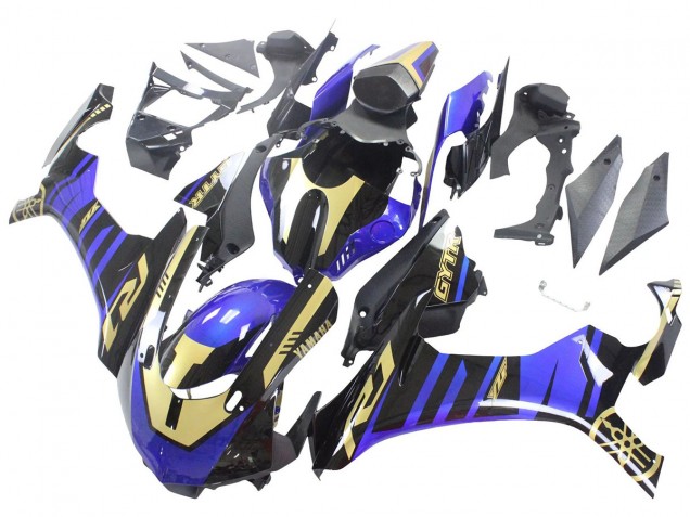 2015-2019 Yamaha YZF R1 Motorcycle Fairings - Blue Gold Black Australia