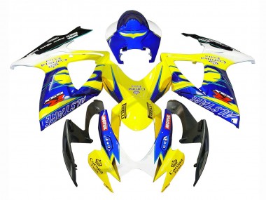 2006-2007 Suzuki GSXR 600/750 Motorcycle Fairings - White Blue Yellow Corona Alstare Australia