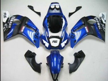 1998-2002 Yamaha YZF 600 R6 Motorcycle Fairings - Blue White Matte Black Australia