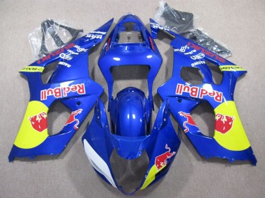2003-2004 Suzuki GSXR 1000 Motorcycle Fairings - Blue Yellow Red Bull Australia