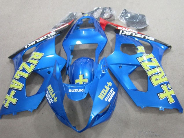 2003-2004 Suzuki GSXR 1000 Motorcycle Fairings - Blue Yellow Black Rizla Australia