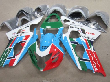 2001-2003 Suzuki GSXR 600 Motorcycle Fairings - White Blue Green Red Motul Australia