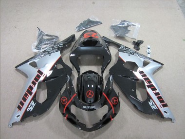 2001-2003 Suzuki GSXR 600 Motorcycle Fairings - Silver Glossy Black Red Jordan 23 Australia