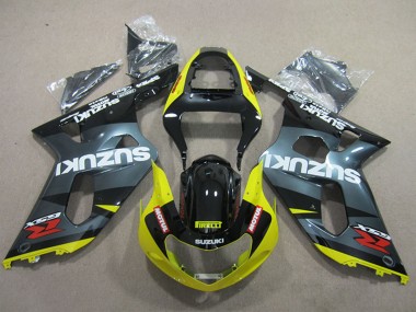 2001-2003 Suzuki GSXR 600 Motorcycle Fairings - Black Yellow Motul Australia