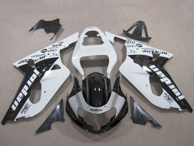 2001-2003 Suzuki GSXR 600 Motorcycle Fairings - White Glossy Black Jordan Australia