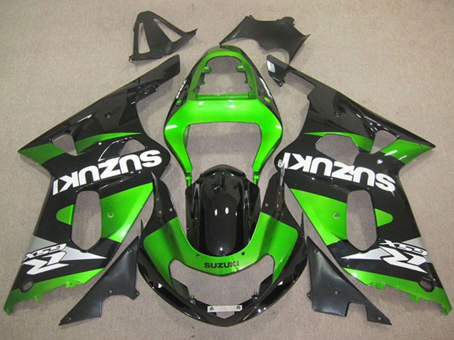 2001-2003 Suzuki GSXR 600 Motorcycle Fairings - Green Glossy Black White Australia