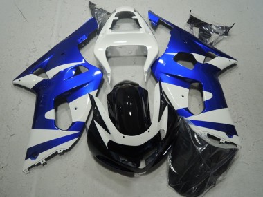 2001-2003 Suzuki GSXR 600 Motorcycle Fairings - White Blue Glossy Black Australia