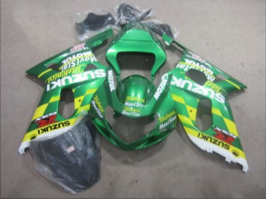 2001-2003 Suzuki GSXR 600 Motorcycle Fairings - Green Yellow Telefonica MoviStar Australia
